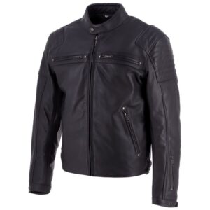 blouson moto Helstons MISSILE en cuir avec gilet et poches zippées