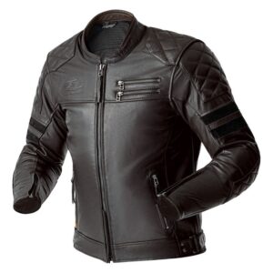 Blouson moto RST Hillberry D3O en cuir avec protections aux épaules et coudes