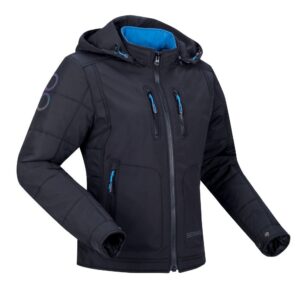 Blouson Bering LADY SCOOP textile avec capuche amovible et protections aux épaules