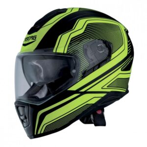 Casque intégral Caberg Drift noir mat et jaune avec visière solaire rétractable