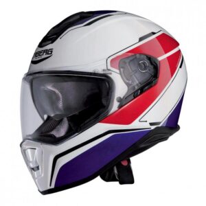 Casque intégral Caberg Drift Tour blanc, rouge et bleu en taille XS