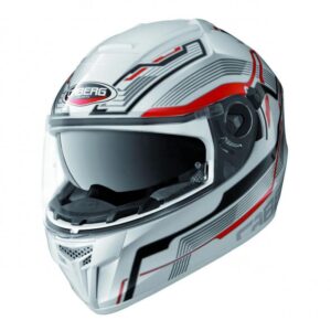 Casque intégral Caberg Ego blanc et rouge en taille XS avec deux visières