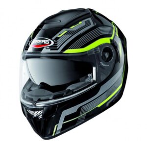 Casque intégral Caberg Ego noir et jaune avec visière solaire