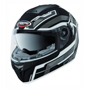 Casque intégral Caberg Ego noir mat et blanc, avec visière solaire