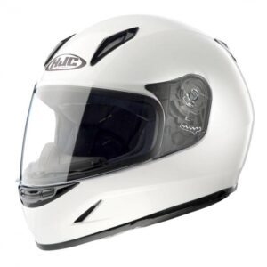 Casque intégral enfant HJC CL-Y blanc, modèle en polycarbonate avec boucle micrométrique