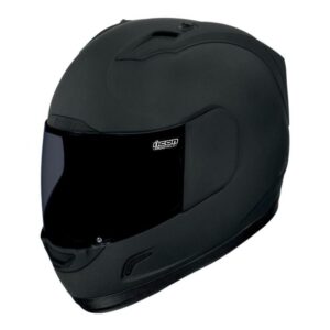 Casque intégral Icon Alliance Dark noir avec écran et intérieur textile