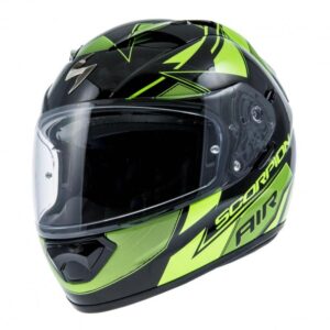 Casque intégral Scorpion EXO-1200 AIR noir et jaune Stella en taille S