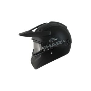 Casque Shark EXPLORE-R noir mat avec écran panoramique et lunettes off-road