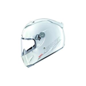 Casque intégral SHARK Race-R Pro blanc, coque carbone-aramide et spoiler double lame
