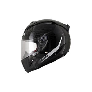 Casque intégral Shark Race-R Pro Carbon Skin en finition carbone noir et blanc