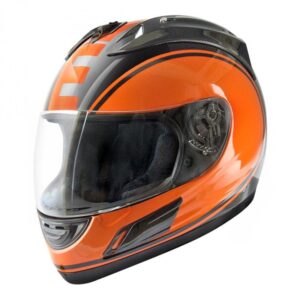 Casque intégral TNT merack2 noir et orange proposé en taille XS
