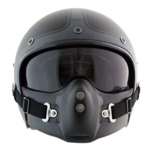 Casque jet Harisson Corsair noir et anthracite mat, taille S