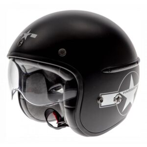 Casque jet Harisson Corsair noir et blanc mat en taille S