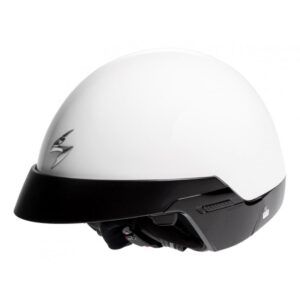 Casque jet Scorpion EXO-100 blanc mat avec visière démontable et écran rétractable