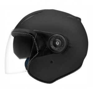Casque jet TNT Aero Double Écran noir mat, intérieur bleu, taille 2XL