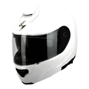 Casque modulable Scorpion EXO-3000 AIR blanc avec calotte en fibre TCT