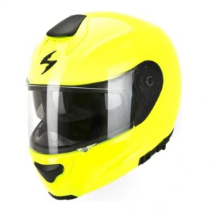 Casque modulable Scorpion EXO-3000 AIR Solid jaune fluo en taille XS