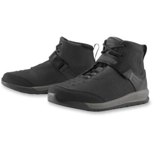 Chaussures moto Icon Superduty 5 noires en cuir Tectuff, pointure 39