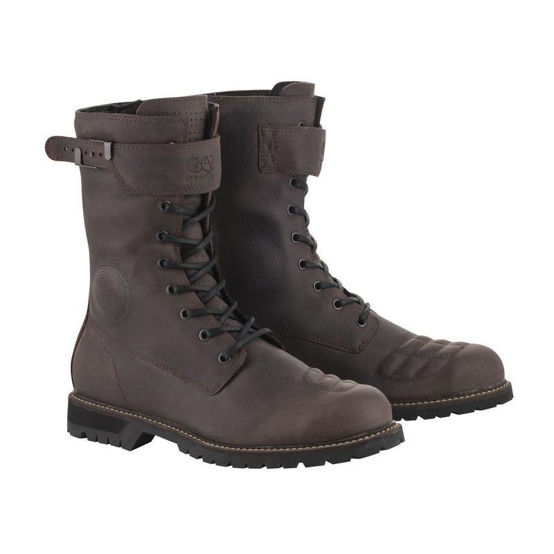 Chaussures moto Alpinestars Oscar Firm marron au style inspiré café racer