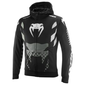 Blouson moto Ixon VENUM TOUCH-R en mesh avec capuche intégrée et protections.