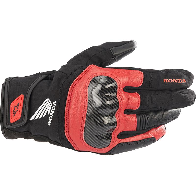 Gants Honda SMX Z Drystar Alpinestars avec manchette courte et coque métacarpienne