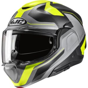Casque modulable HJC F100 BIOS MC3HSF avec écran incolore et pare-soleil intégré