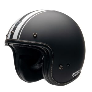 Casque jet DXR ELEMENT STRIPE avec écran fumé et coque ABS