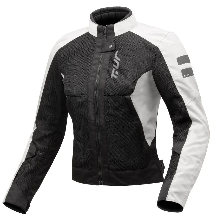 Blouson moto T.UR SIENA LADY en mesh avec protections et réglages ajustables