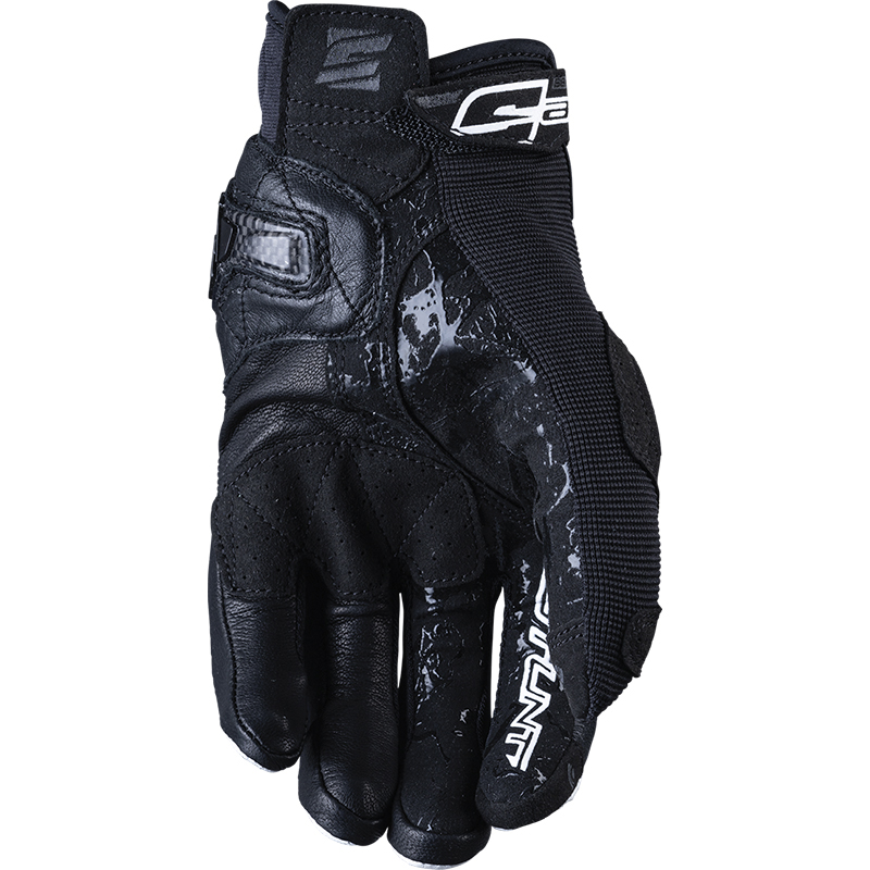 Gants Five Stunt Evo 10 noirs et blancs avec coques TPU ventilées — vue 2