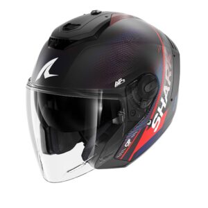 Casque jet Shark RS JET CARBON avec écran clair et écran solaire intégré