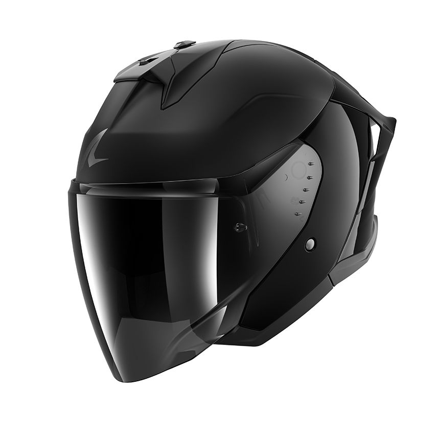 Casque jet Shark SKWAL JET CUP avec écran solaire intégré et coque sombre
