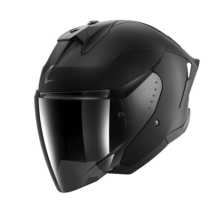 Casque jet Shark SKWAL JET CUP Dark Shadow Mat avec écran et visière solaire