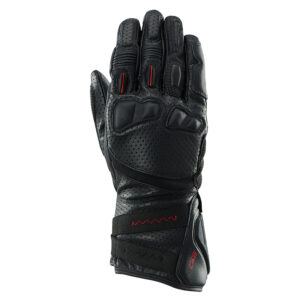 Gants Furygan LR Nomad Vented noirs en cuir, modèle moto ventilé pour l’été