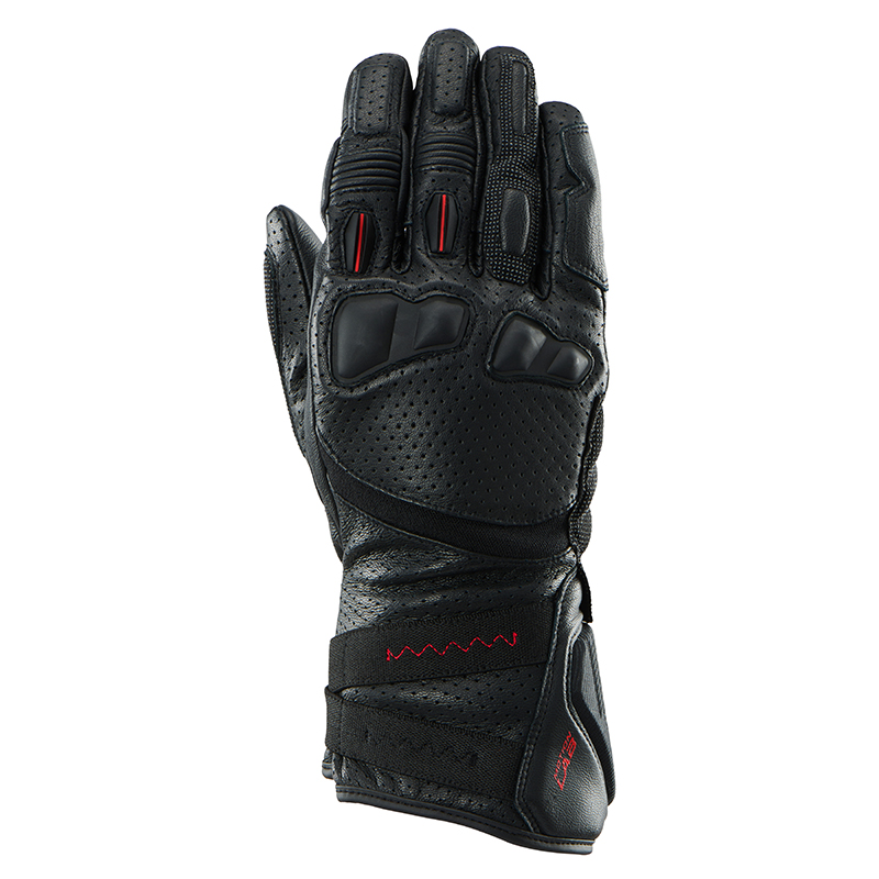 Gants Furygan LR Nomad Vented noirs en cuir, modèle moto ventilé pour l’été