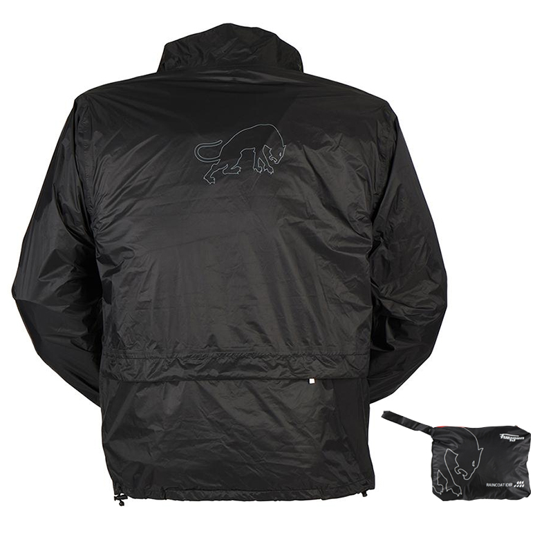 Veste de pluie Furygan Ideo noire avec capuche amovible et rangement intégré — vue 2