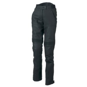 Pantalon moto Bering Lady Serum en cuir avec protections de genoux réglables