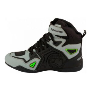 Baskets moto Bering Horace noires, grises et fluo avec membrane imperméable