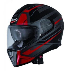 Casque Caberg Drift intégral gris mat, rouge et noir, en taille XS
