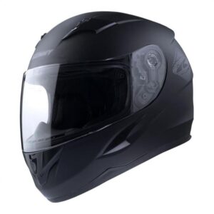 Casque intégral enfant Kenny Targa noir mat présenté en taille S