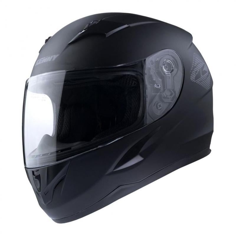 Casque intégral enfant Kenny Targa noir mat présenté en taille S