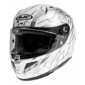 Casque intégral HJC RPHA 11 blanc et noir, taille 2XS, construction en fibres