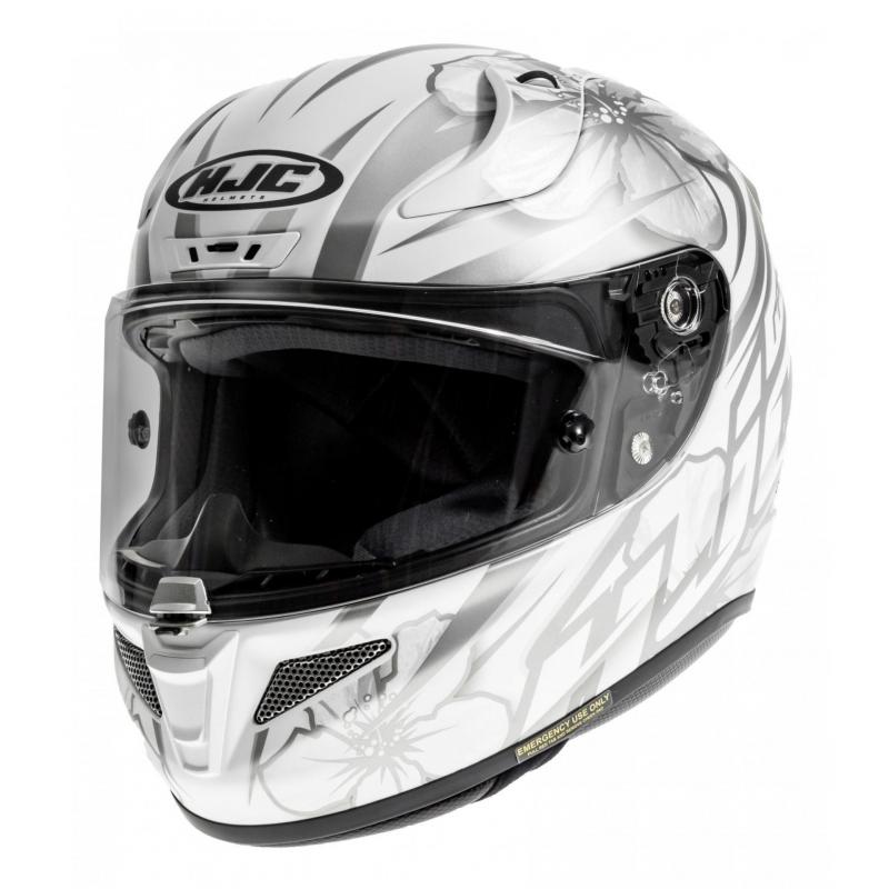 Casque intégral HJC RPHA 11 blanc et noir, taille 2XS, construction en fibres