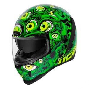 Casque intégral Icon Airform Illuminatus vert fluorescent en taille XS