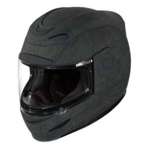Casque intégral Icon Airmada Chantilly noir, version XS avec écran traité anti-buée