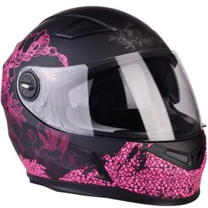 Casque intégral Lazer Bayamo noir et rose mat en taille 2XS