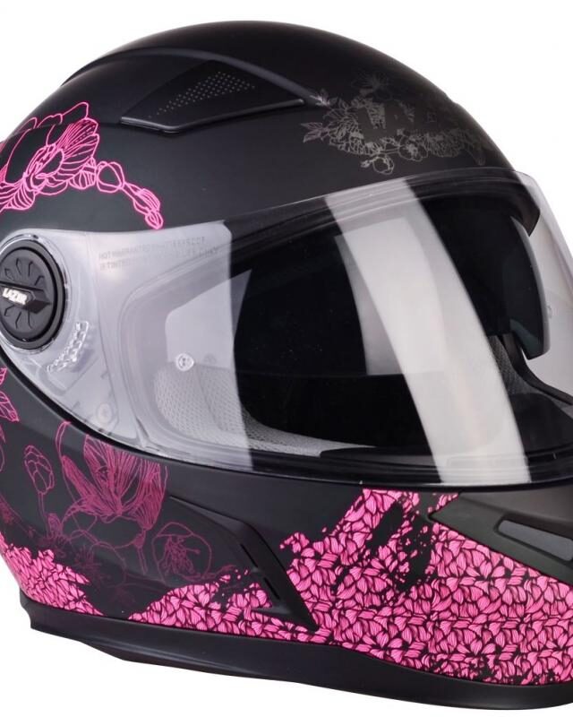 Casque intégral Lazer Bayamo noir et rose mat en taille 2XS