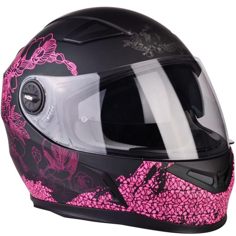 Casque intégral Lazer Bayamo noir et rose mat en taille 2XS