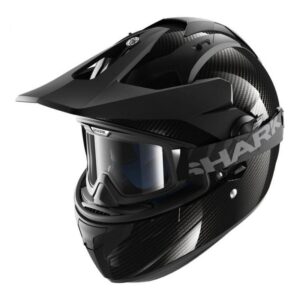 Casque intégral Shark EXPLORE-R aux tons carbone, argent et noir, taille XS