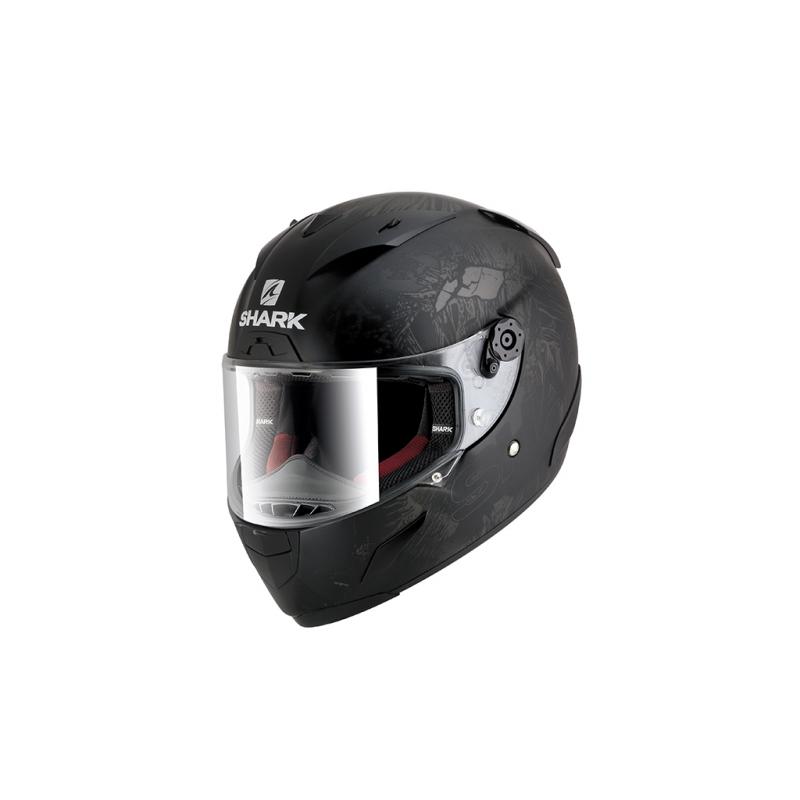 Casque intégral Shark RACE-R PRO USKER noir mat et anthracite en taille XS