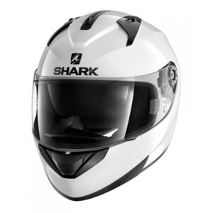 Casque Shark Ridill blanc, intégral avec écran solaire, présenté en taille XS